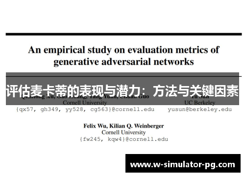 评估麦卡蒂的表现与潜力：方法与关键因素